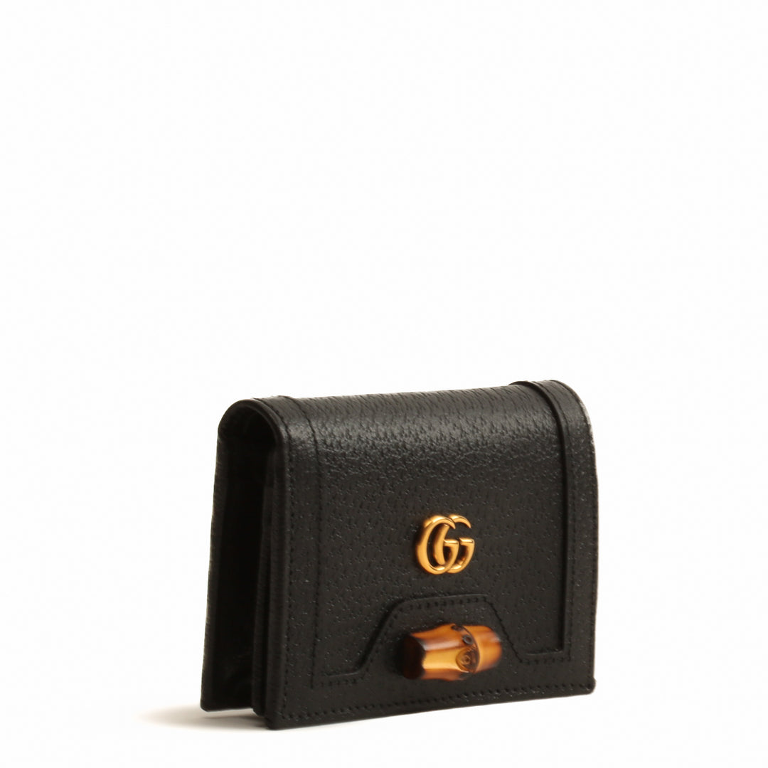 GUCCI Diana Card Case Wallet - Black