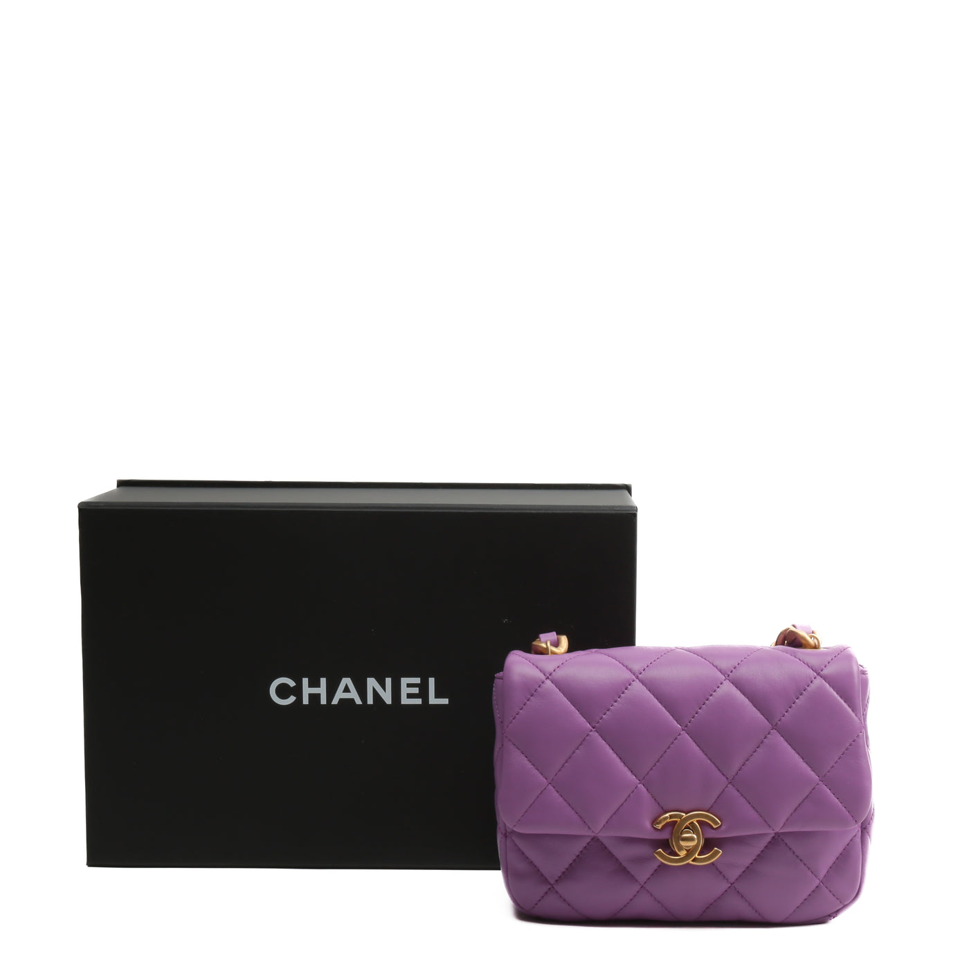 CHANEL Mini Candy Chain Flap Bag - Purple