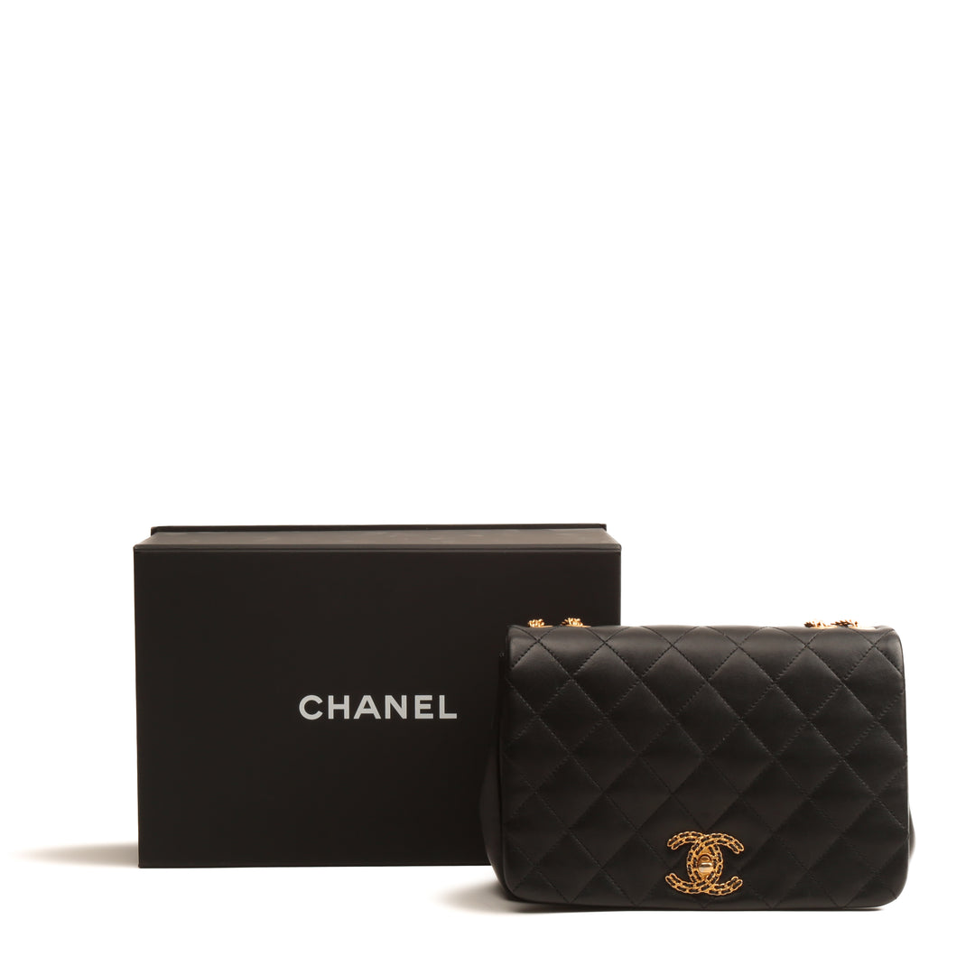 CHANEL On And On Flap Bag - Black