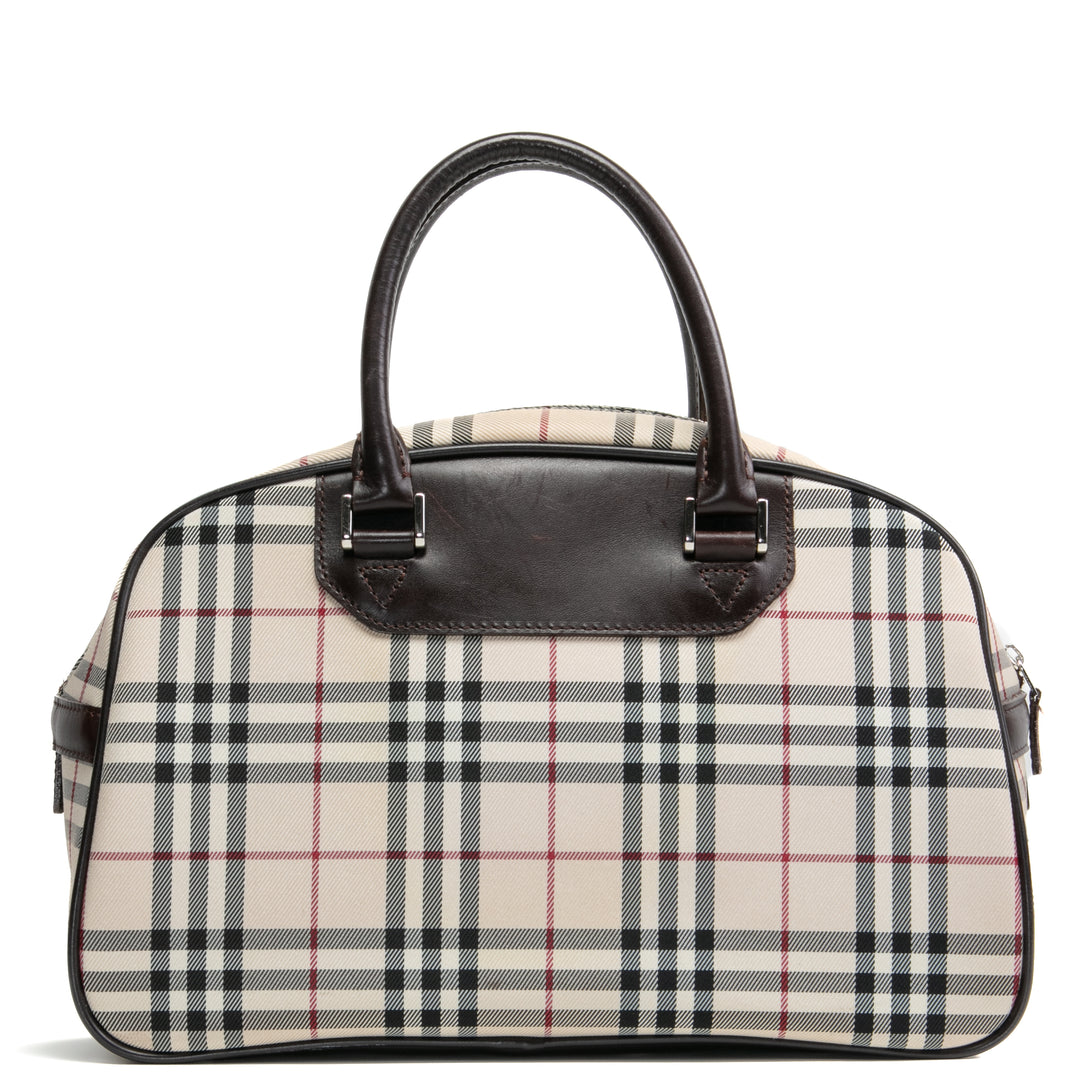 BURBERRY House Check Medium Boston Bag