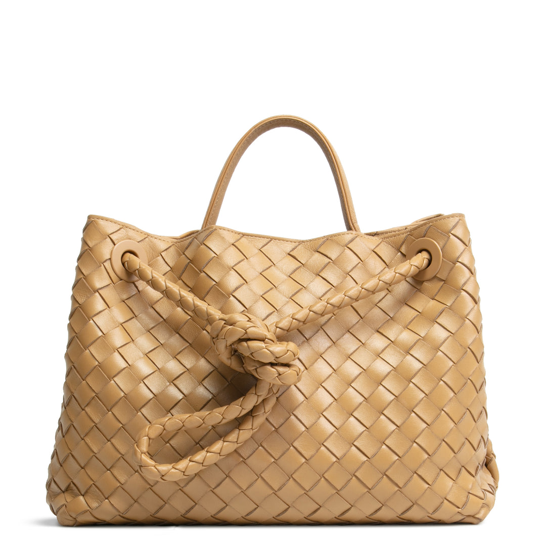 Bottega Veneta Medium Andiamo Bag Dark Praline - Outlet Final Sale