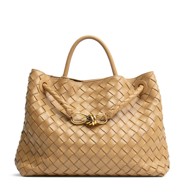 Bottega Veneta Medium Andiamo Bag Dark Praline - Outlet Final Sale