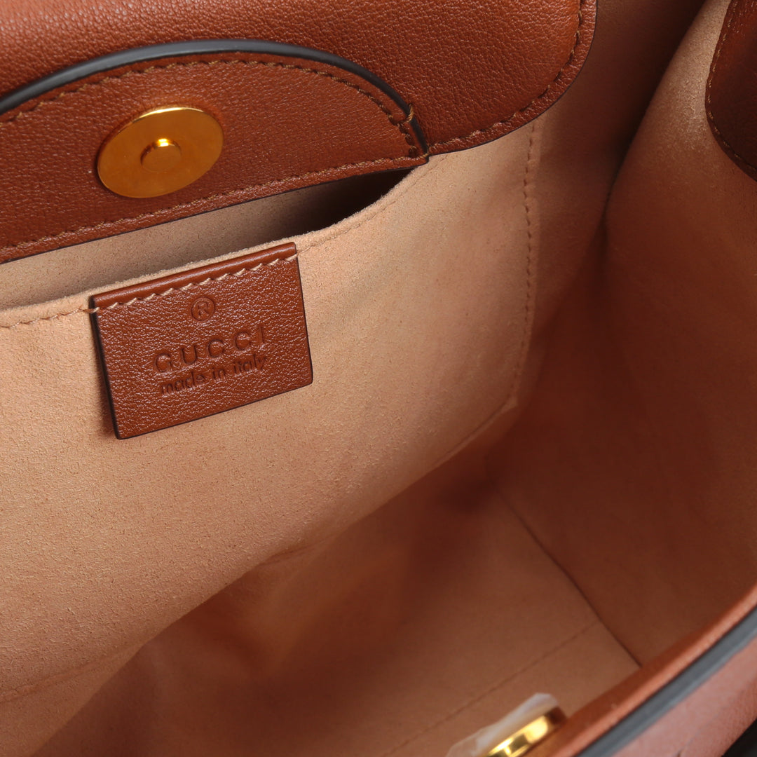 GUCCI Diana Small Tote Bag - Brown