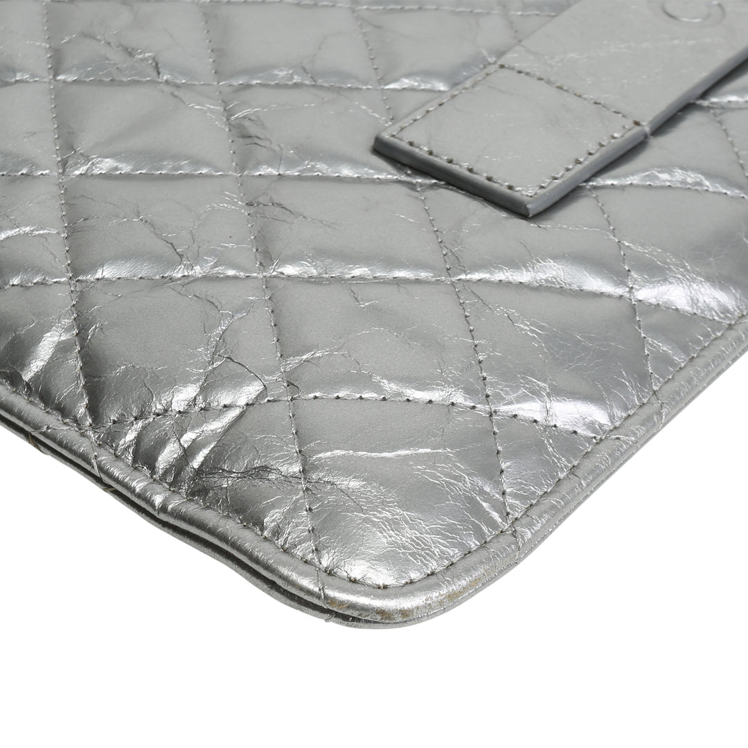 CHANEL Crinkled Quilted Laptop Cover - Silver - OUTLET FINAL SALE