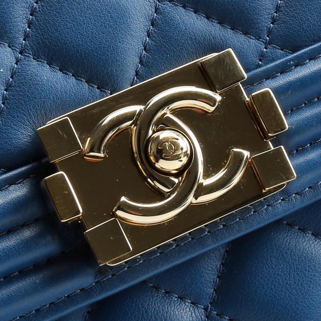 CHANEL North South Boy Bag - Royal Blue