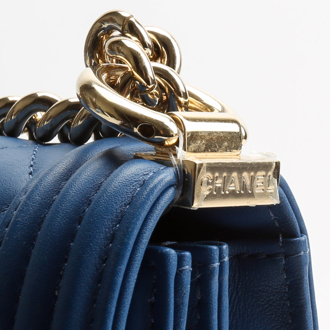 CHANEL North South Boy Bag - Royal Blue