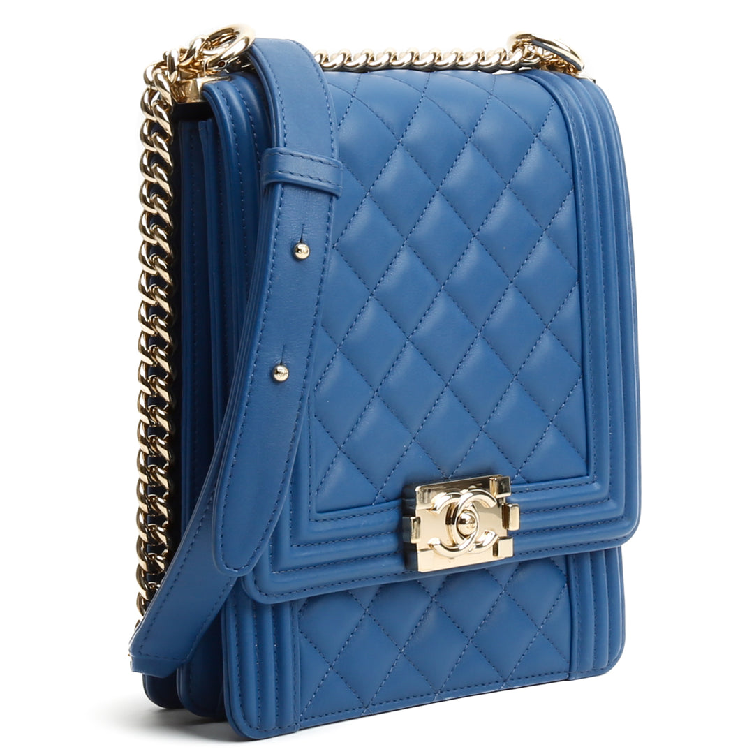 CHANEL North South Boy Bag - Royal Blue