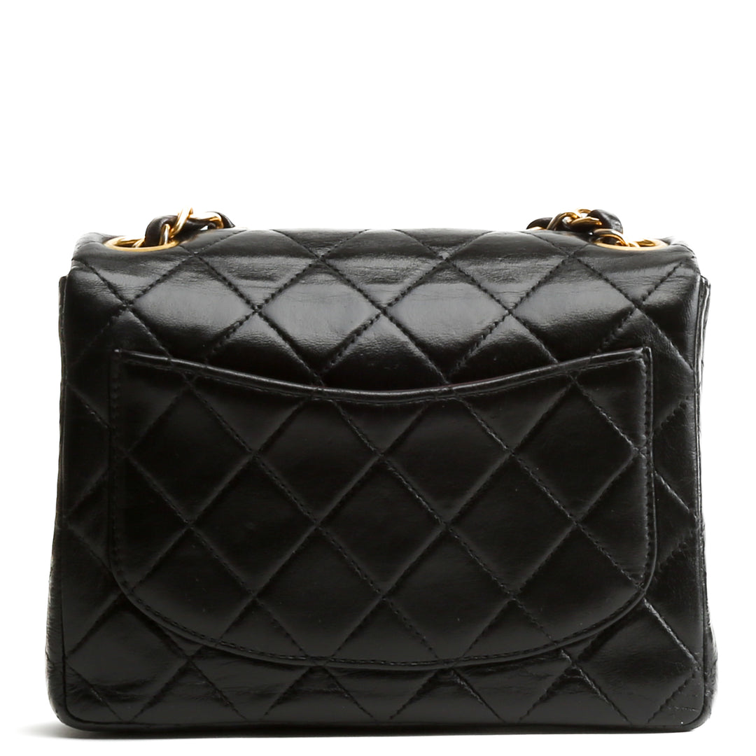 CHANEL Classic Vintage Lambskin Mini Square Flap Bag - Black OUTLET FINAL SALE