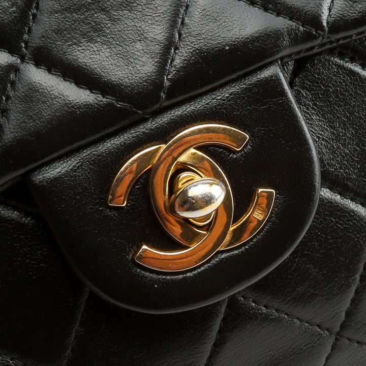 CHANEL Classic Vintage Lambskin Mini Square Flap Bag - Black OUTLET FINAL SALE