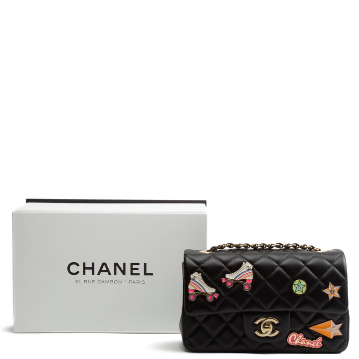 CHANEL 'Hollywood Charm' Mini Rectangular Classic Flap (2024) - Black