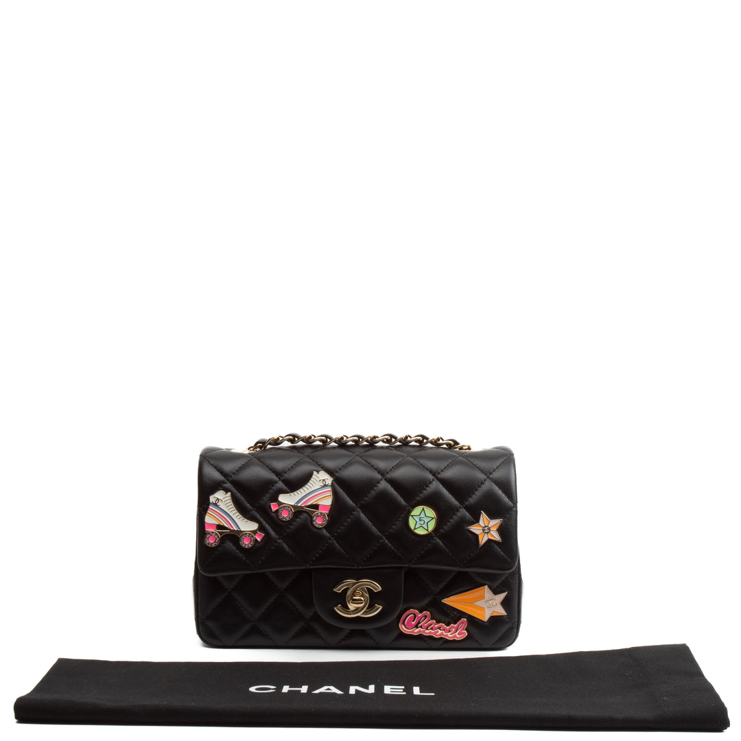 CHANEL 'Hollywood Charm' Mini Rectangular Classic Flap (2024) - Black