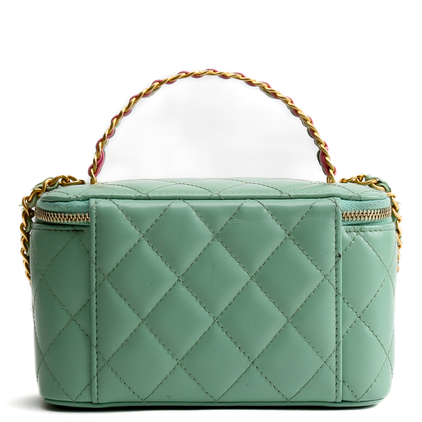 CHANEL Pick Me Up Logo Handle Small Vanity Case - Mint Green