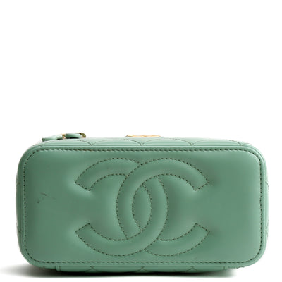 CHANEL Pick Me Up Logo Handle Small Vanity Case - Mint Green