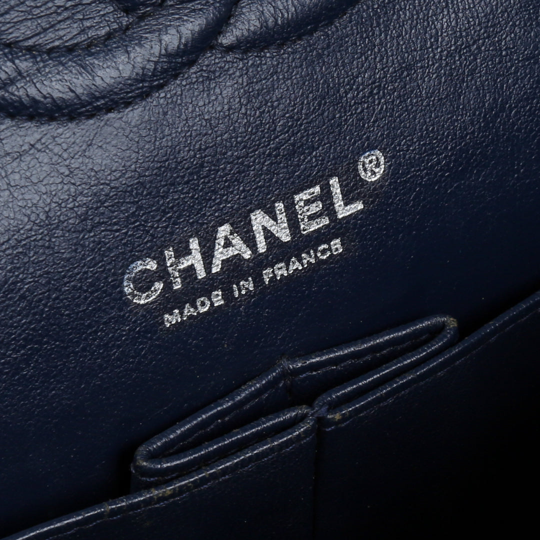 CHANEL Classic Quilted Double Flap Medium - Navy- OUTLET ITEM FINAL SALE