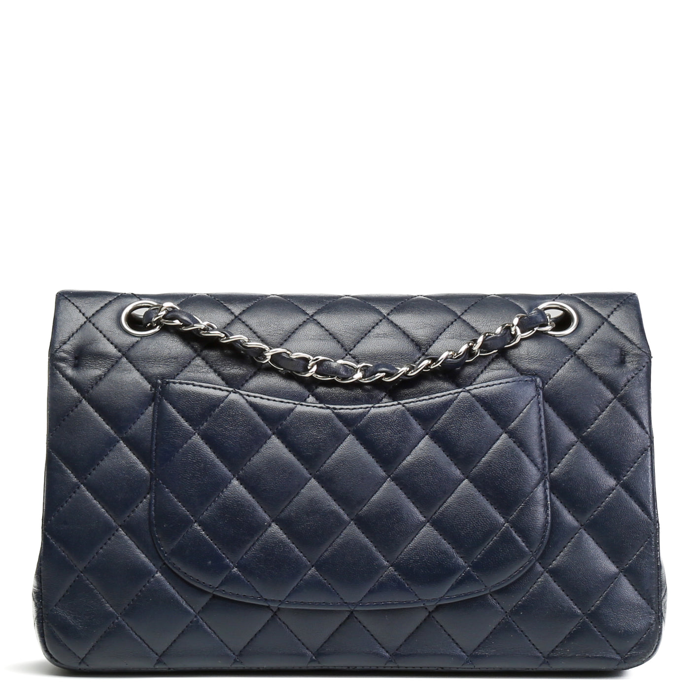 CHANEL Classic Quilted Double Flap Medium - Navy