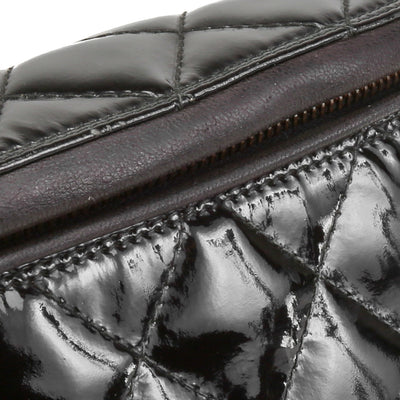 CHANEL Patent Quilted Belt Bag - Black -OUTLET FINAL SALE