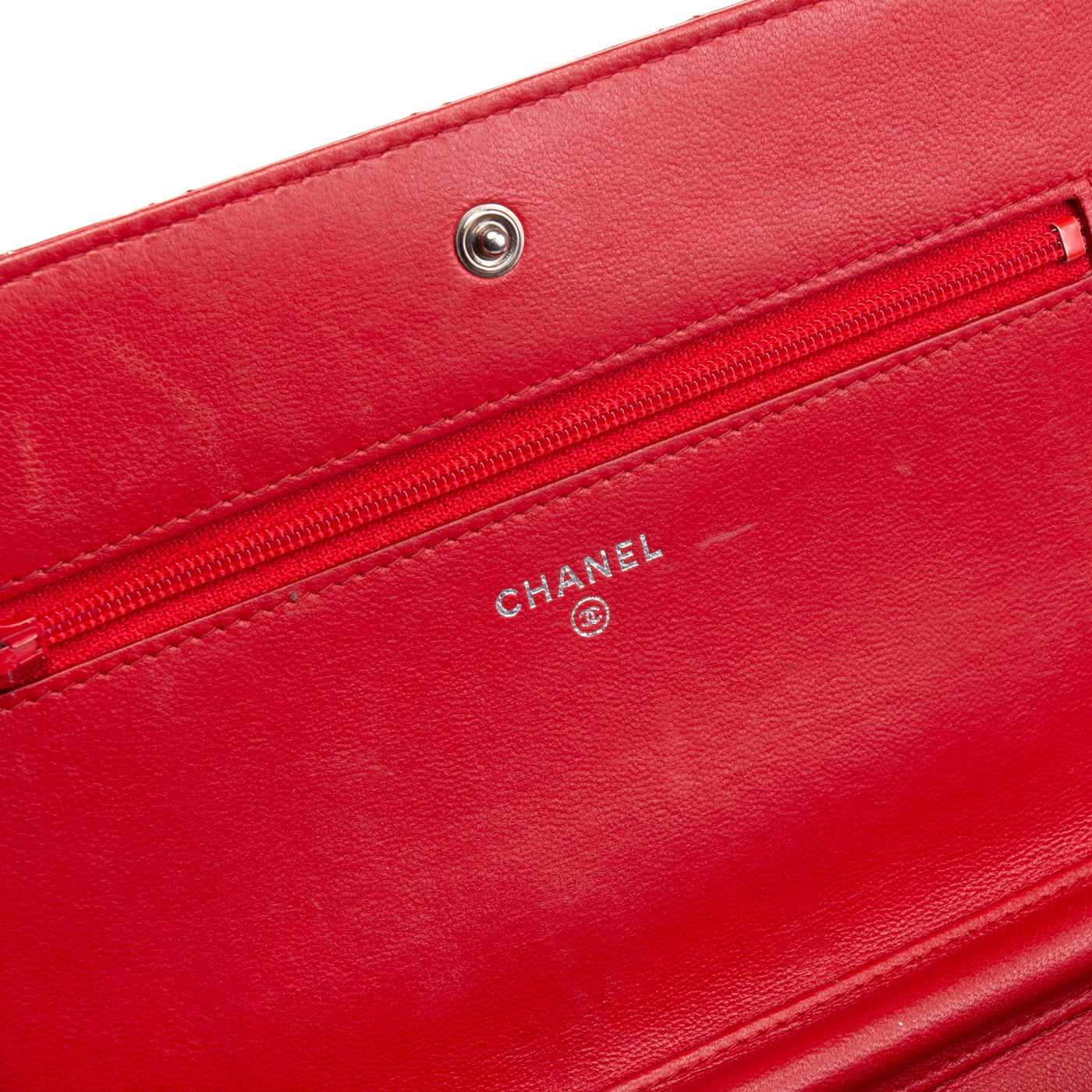 CHANEL Patent Leather Wallet On Chain - Red OUTLET FINAL SALE