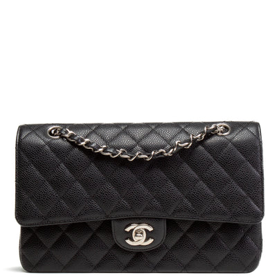 CHANEL Classic Caviar Medium Double Flap - Black