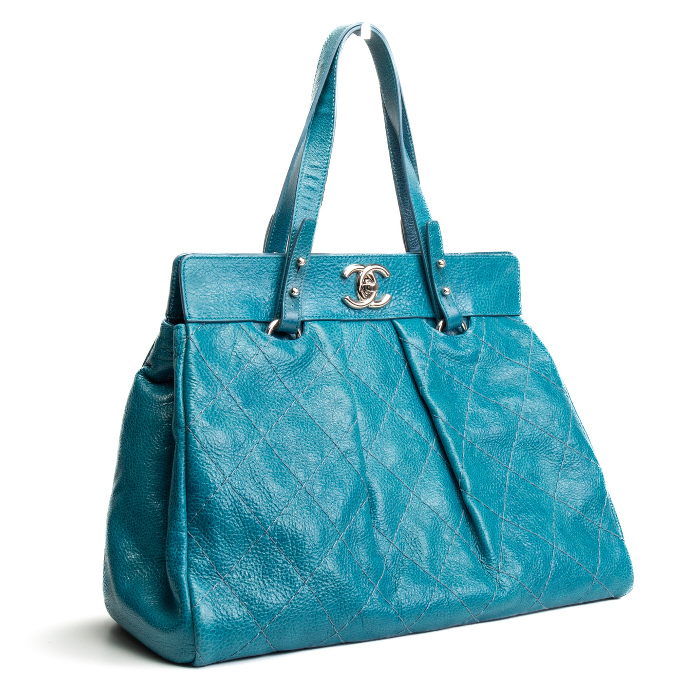 CHANEL Glazed On The Road Large Tote - Turquoise