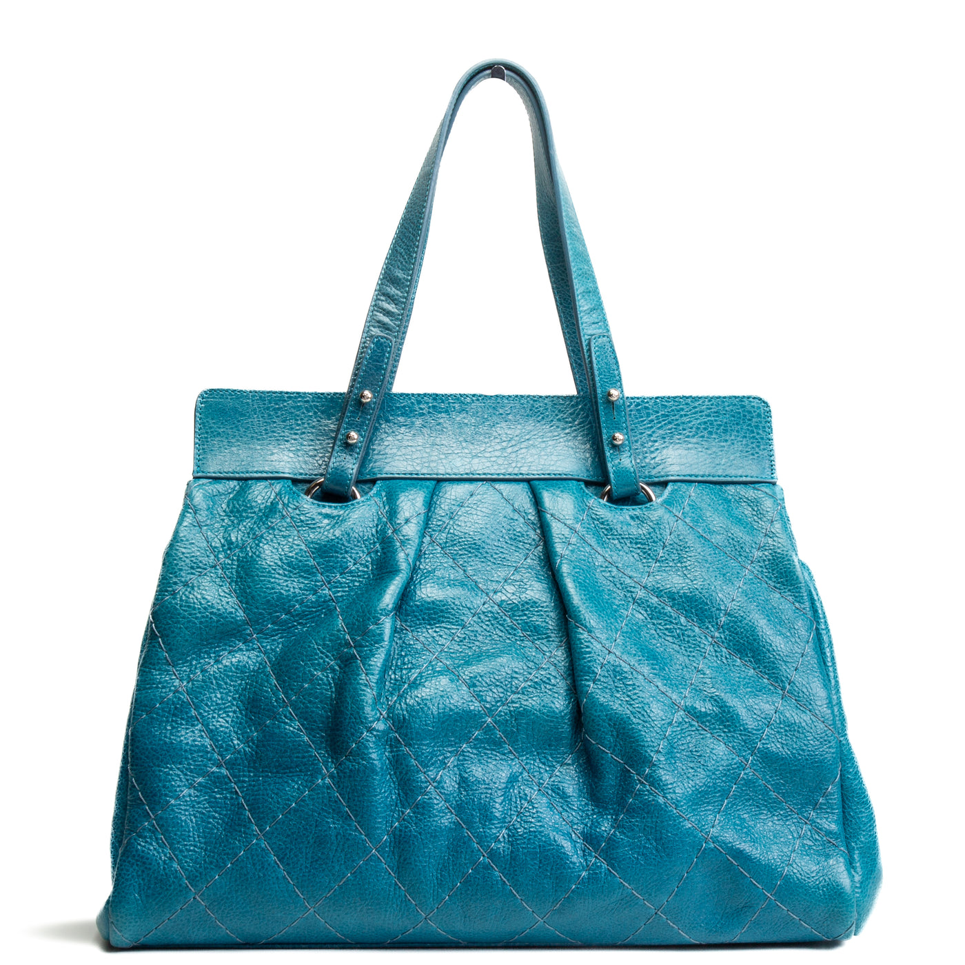 CHANEL Glazed On The Road Large Tote - Turquoise