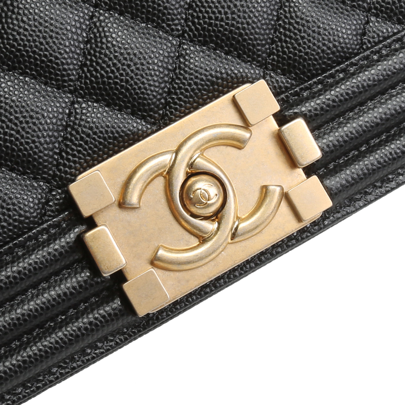 CHANEL Caviar Medium Boy Bag - Black