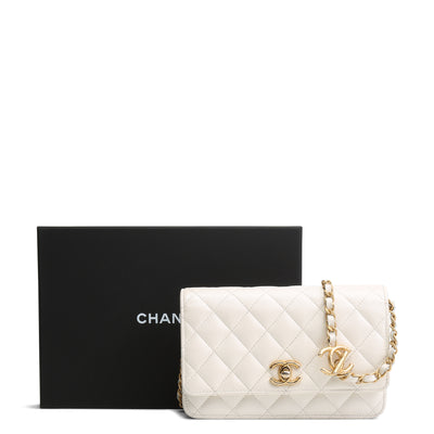 CHANEL Wallet On Chain - Pearl Iridescent OUTLET FINAL SALE