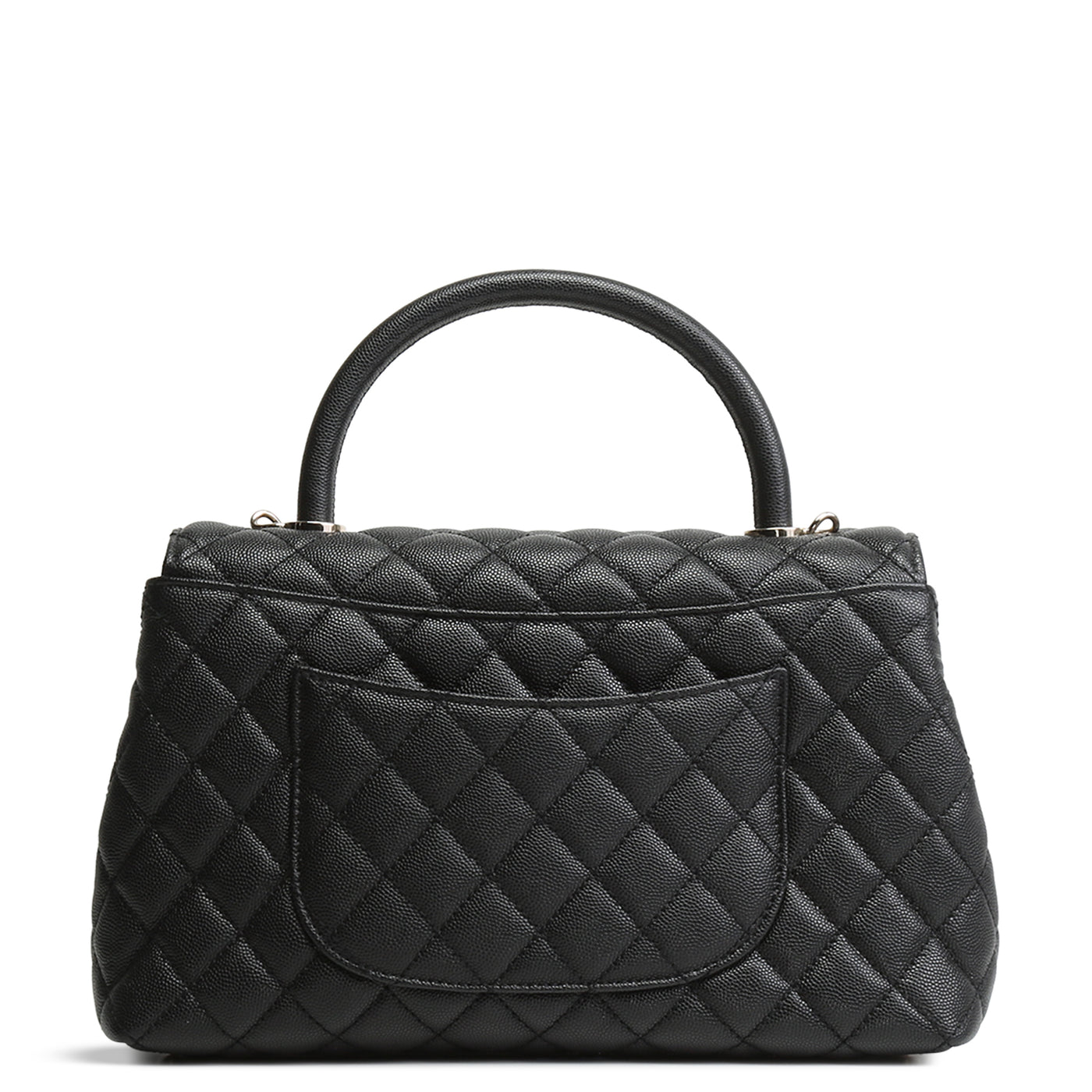 CHANEL Caviar Quilted Small Coco Handle - Black