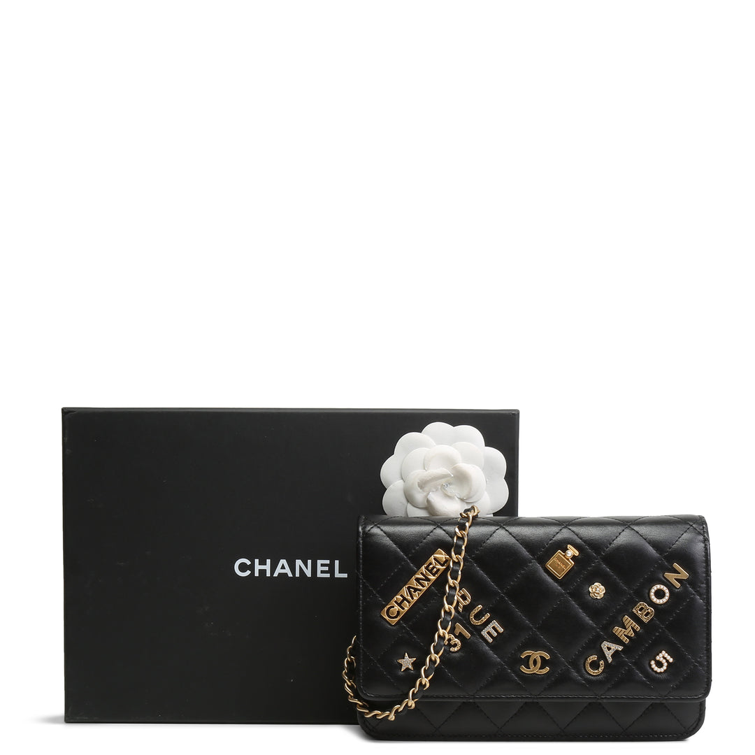 CHANEL Lucky Charms Wallet on Chain - Black