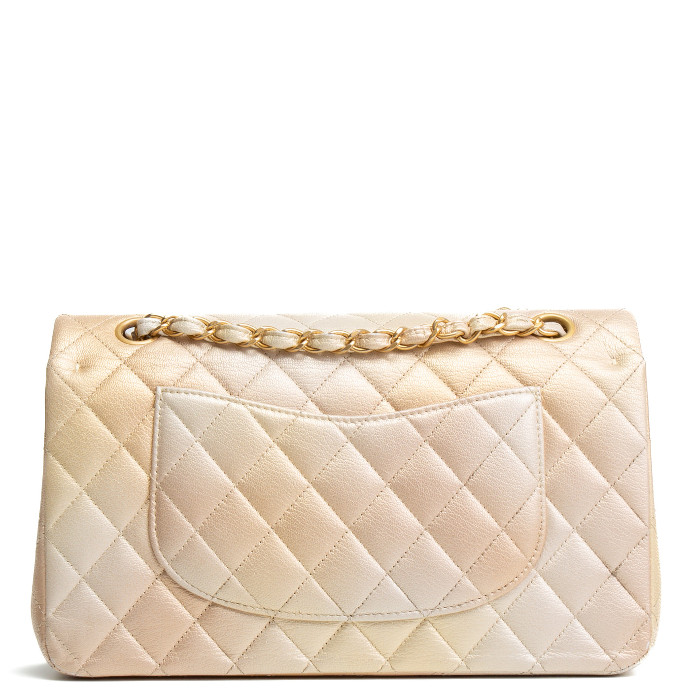 CHANEL Medium Double Flap Bag - Iridescent Champagne