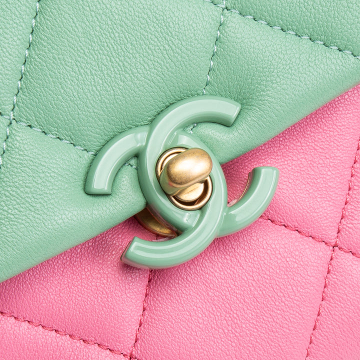 CHANEL Mini Candy Flap - Tri-Color (Pink & Green)