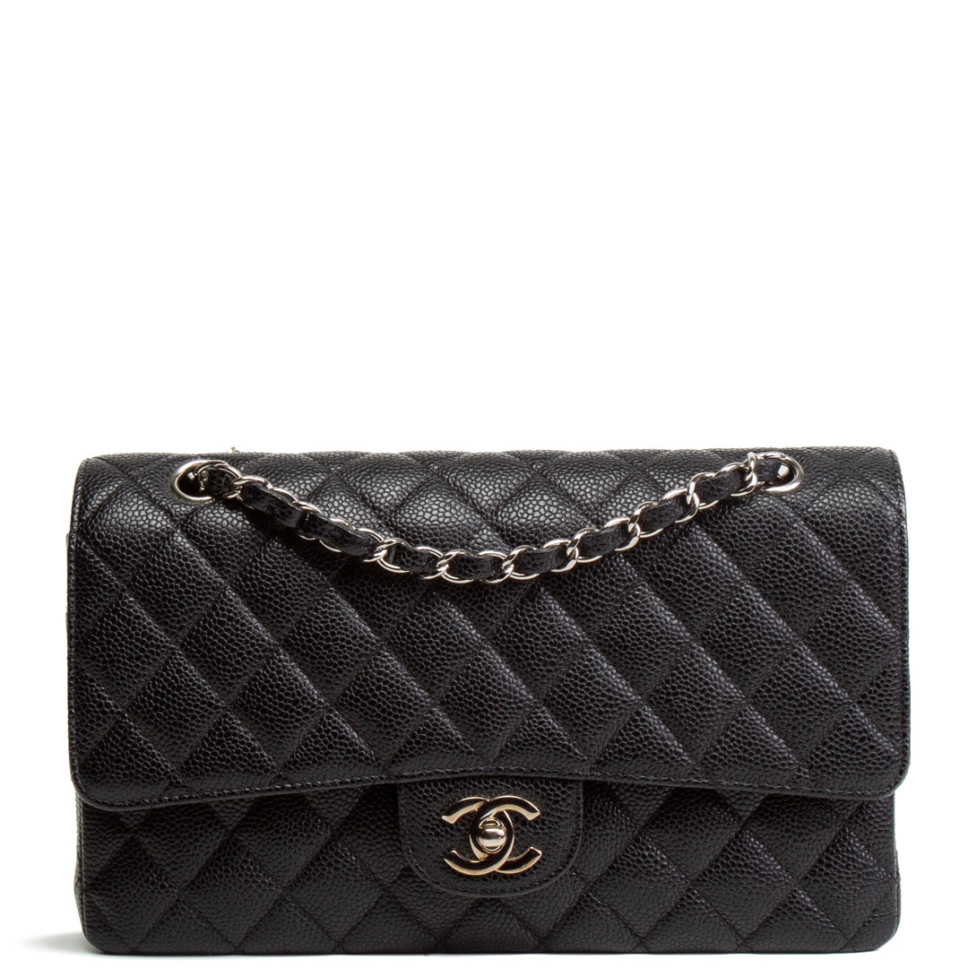 CHANEL Classic Medium Caviar Double Flap -Black