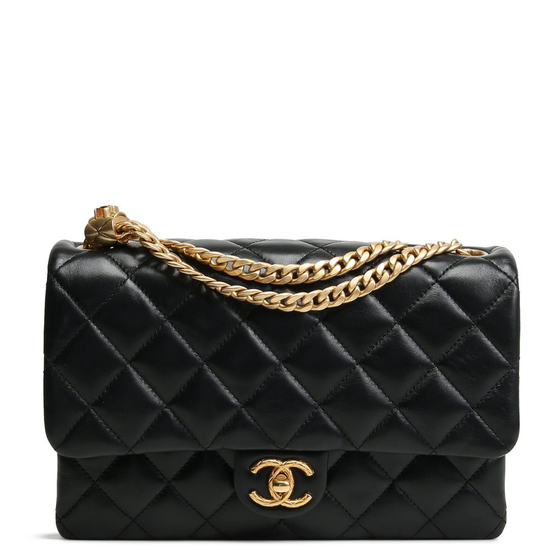 CHANEL Medium All Slide Flap Bag - Black