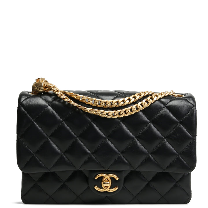 CHANEL Medium All Slide Flap Bag - Black