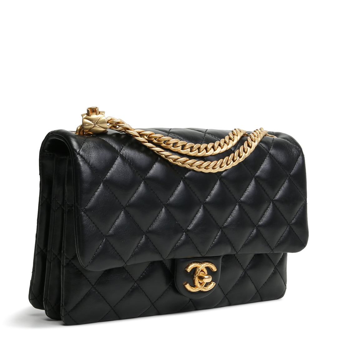 CHANEL Medium All Slide Flap Bag - Black