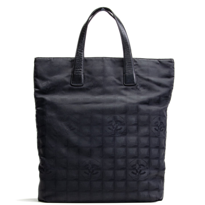 CHANEL Vintage Canvas Travel Ligne Tote - Black OUTLET FINAL SALE