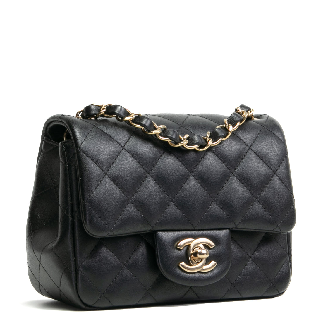 CHANEL Mini Square Flap Bag - Black