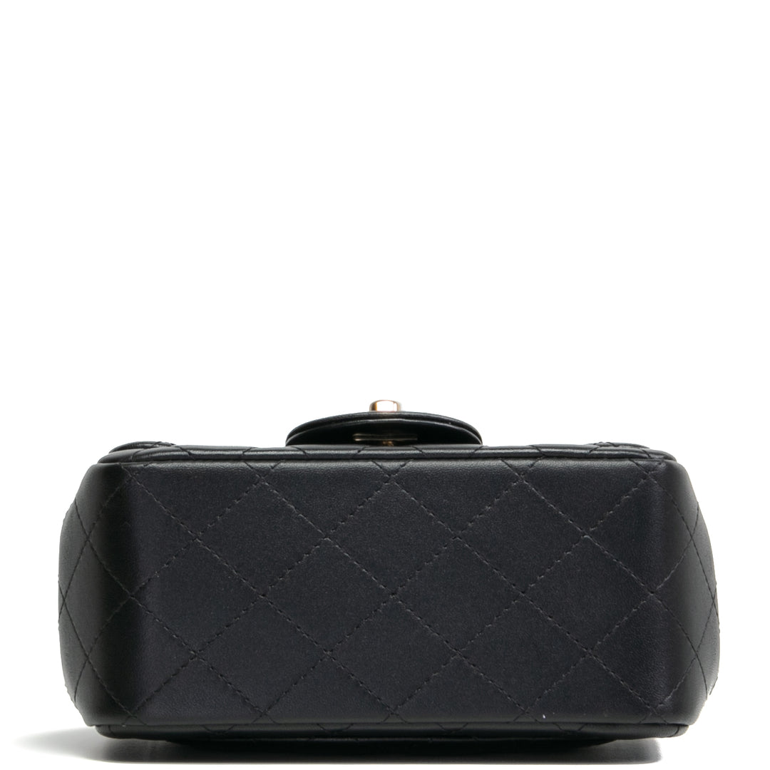 CHANEL Mini Square Flap Bag - Black