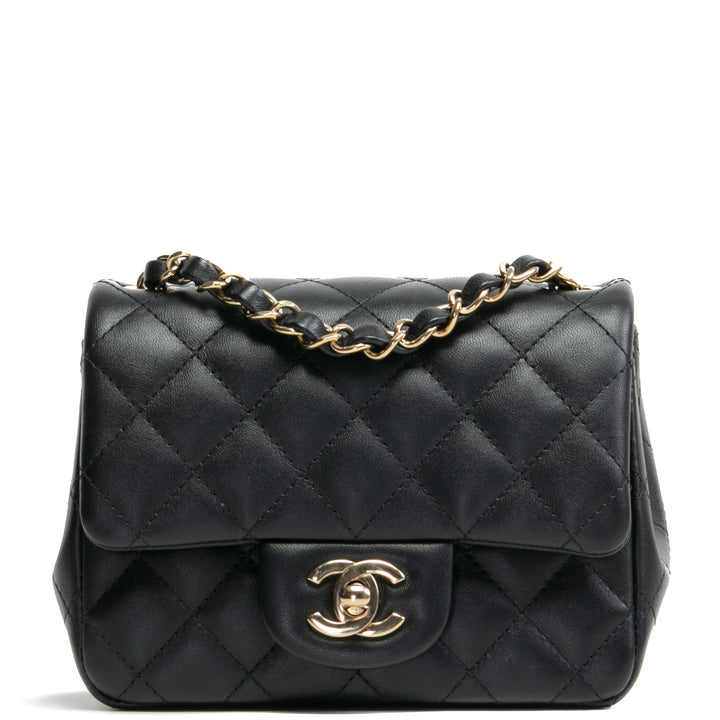 CHANEL Mini Square Flap Bag - Black