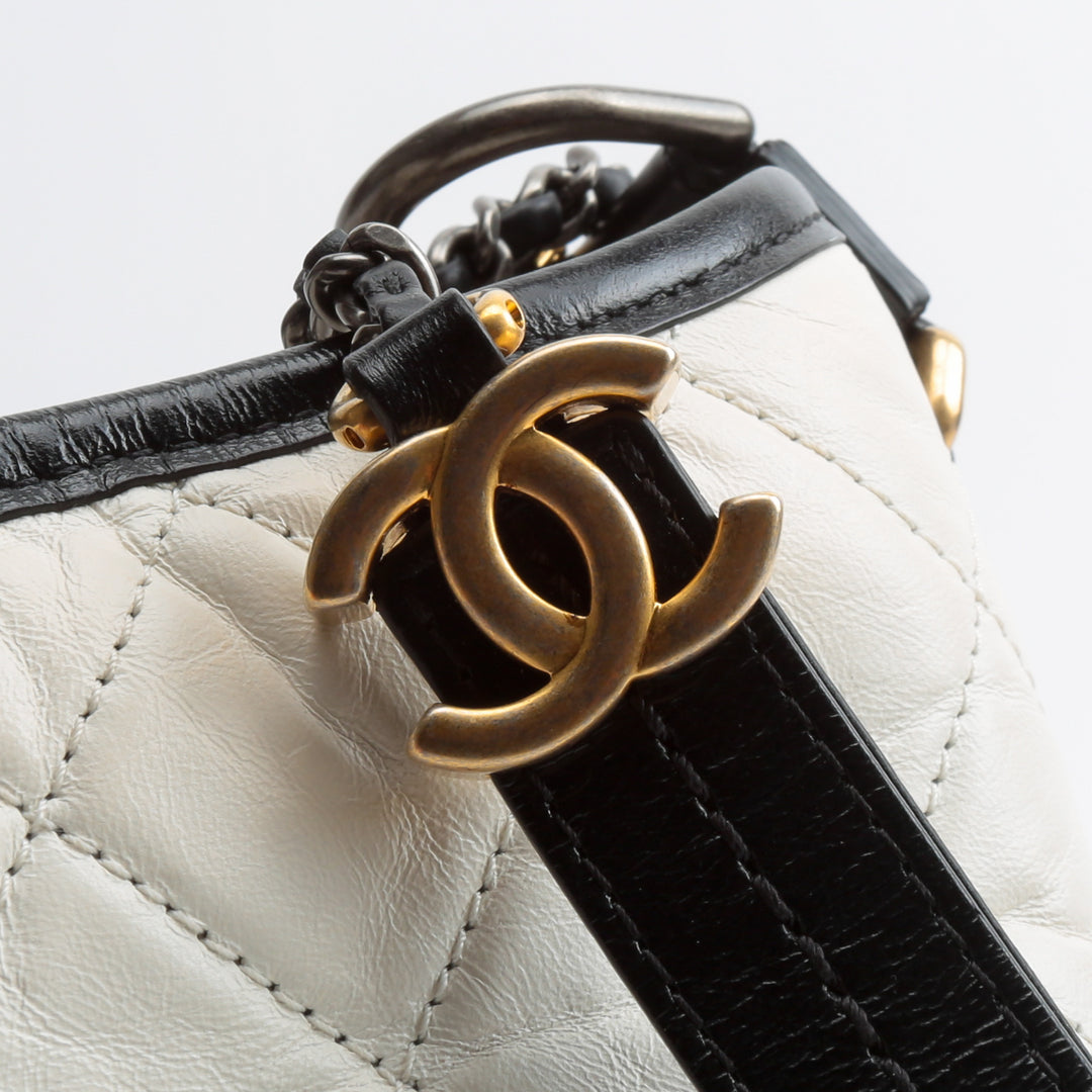 CHANEL Gabrielle Bag Small - Blk & Wht