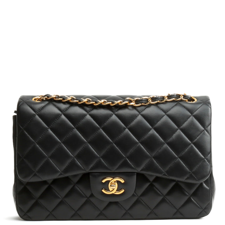 CHANEL Jumbo Double Flap Quilted Lambskin w/gold