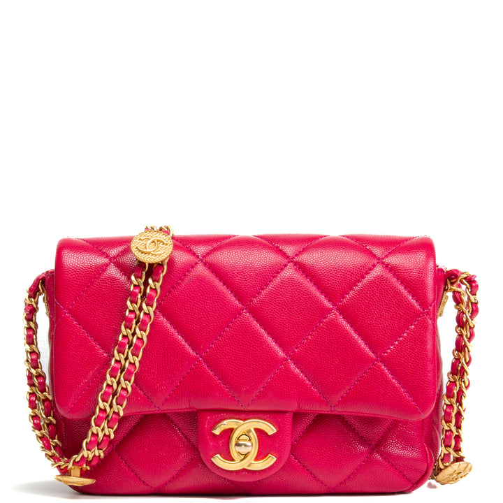 CHANEL Twist Your Buttons Small Flap Bag - Fuchsia