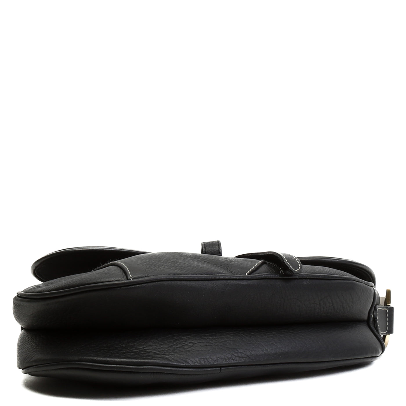 CHRISTIAN DIOR Vintage Leather Saddle Bag - Black