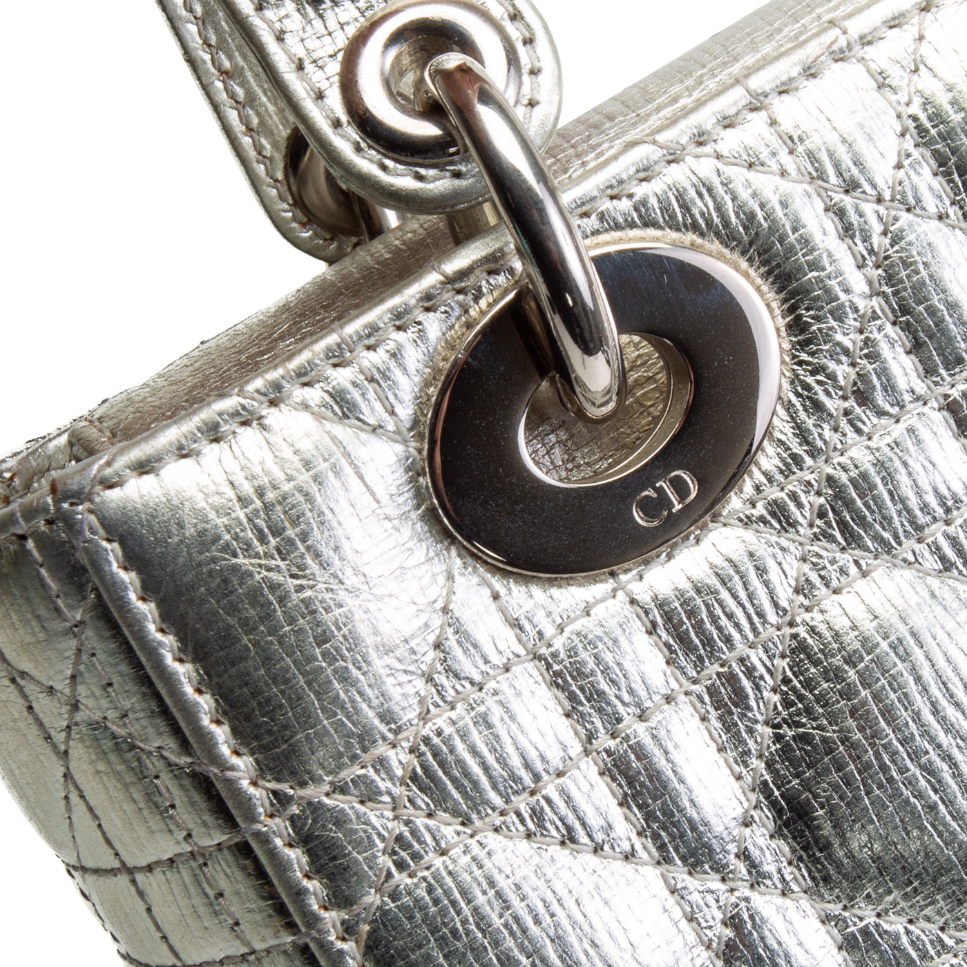 CHRISTIAN DIOR Small Lady Dior - Silver