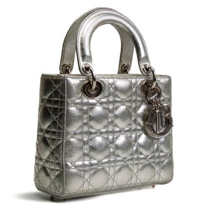 CHRISTIAN DIOR Small Lady Dior - Silver