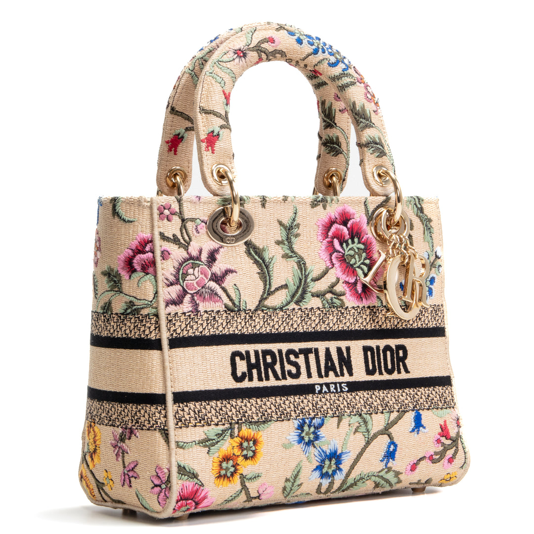 CHRISTIAN DIOR - Medium Petite Fleurs Lady D-Lite