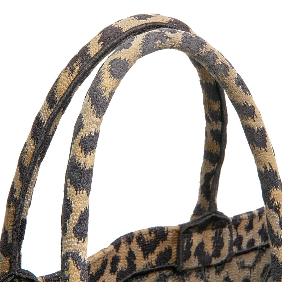 CHRISTIAN DIOR Large Canvas Animal Print Book Tote OUTLET FINAL SALE