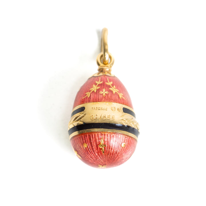 FABERGE Vintage 18k Enamel Egg Pendant - FINAL SALE