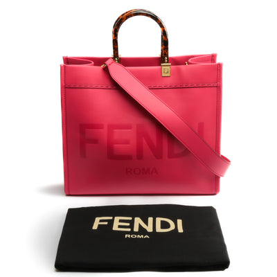 FENDI Medium Sunshine Shopper Tote Bag- Pink