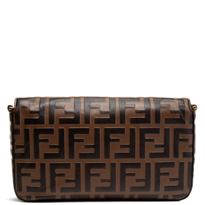 FENDI F Is Fendi Soft Zucca Embossed Wallet On Chain Crossbody OUTLET FINAL SALE