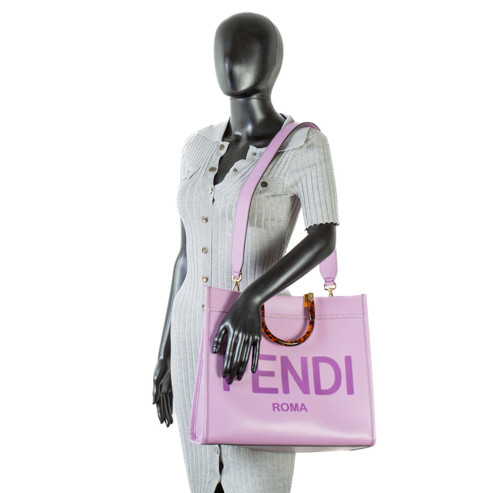 FENDI Medium Sunshine Shopper Tote - Lilac